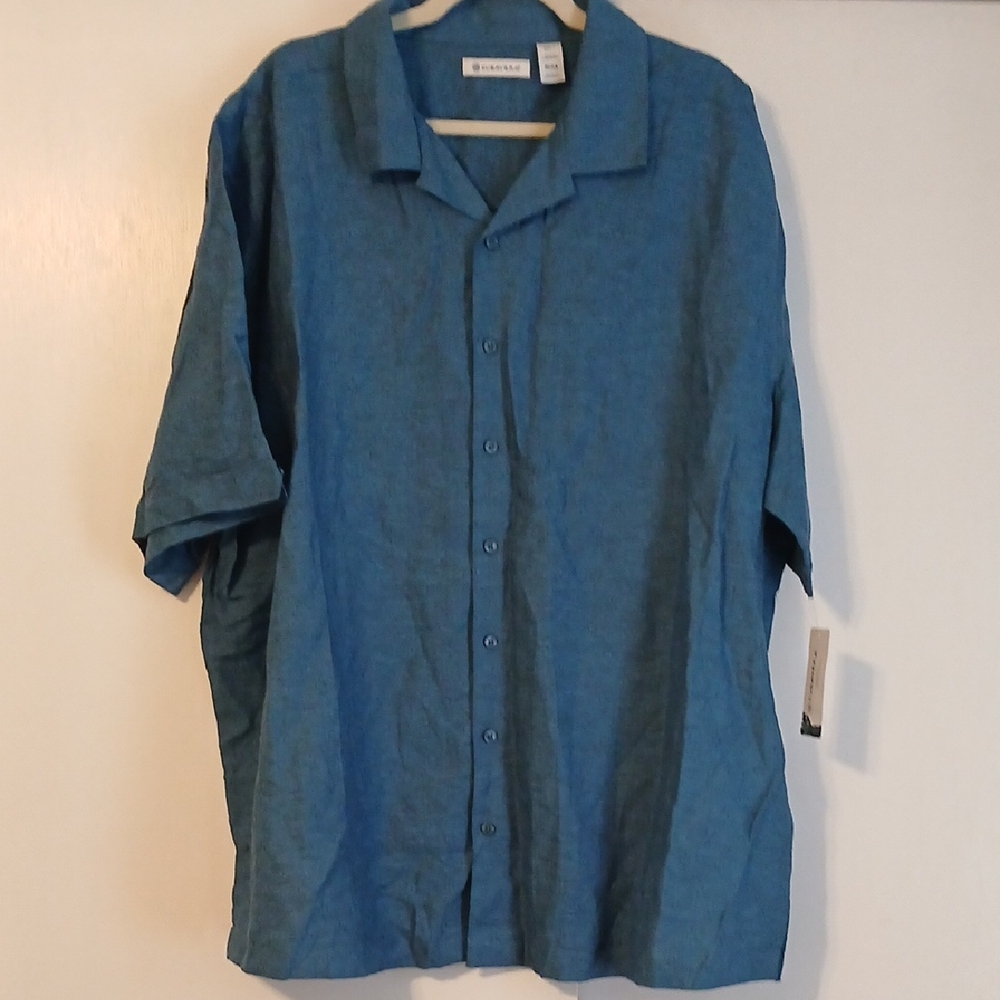 Cubavera "Spellbound" Linen & Cotton Blend Shirt in Size 3XLT (NWT)